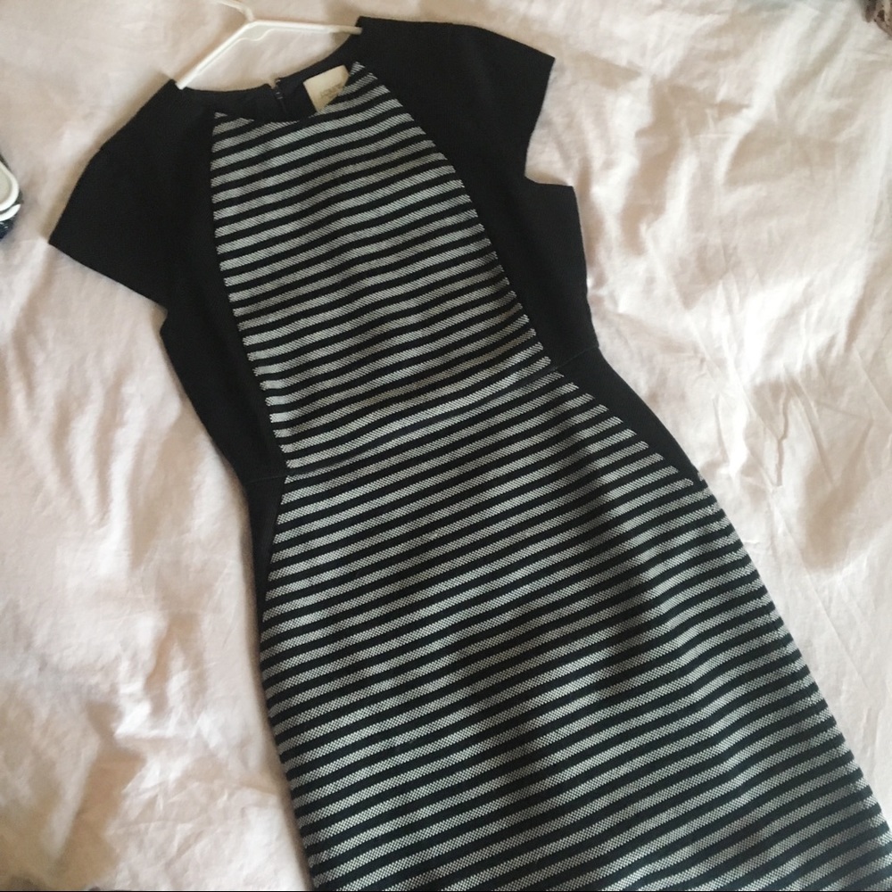 J Crew Striped Suiting Dress